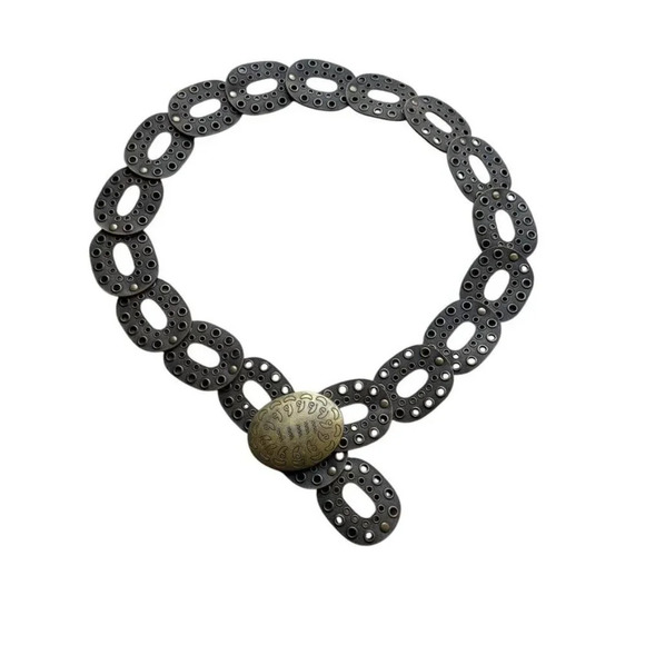 Vintage y2k moroccan style disc brown concho belt womens one size fits all - Picture 6 of 6